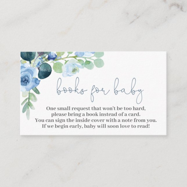 Books for baby boy enclosure card (Front)