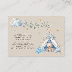 Books For Baby Boy - Teddy Bear in Teepee Tent  Enclosure Card