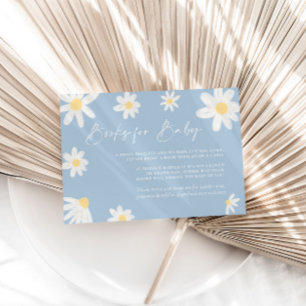 Books for Baby Card Daisy Dusty Blue