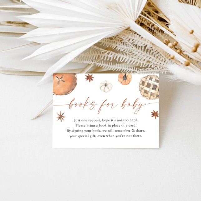 Books for Baby Card | Fall Cutie Pie Baby Shower (Creator Uploaded)