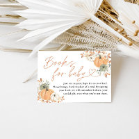 Books for Baby Card | Fall Pumpkin Baby Shower