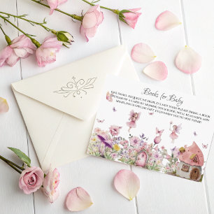 Books for Baby Card - Pink Fairy Baby Shower