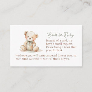 Books for Baby Card Teddy Bear Baby Shower
