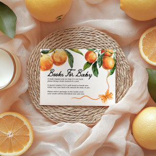 Books for Baby Cards   Orange Baby Shower