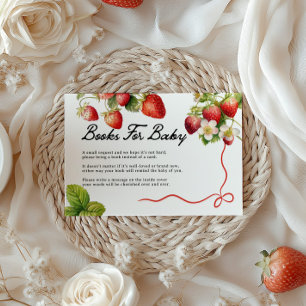 Books for Baby Cards   Strawberry Baby Shower
