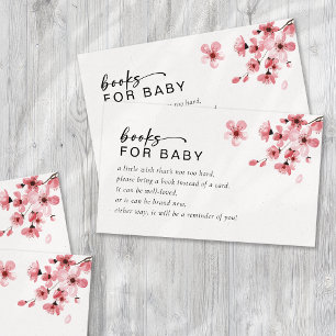 Books for Baby Cherry Blossom Baby Shower Enclosure Card