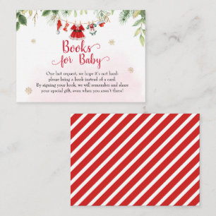 Books for Baby Christmas Santa Baby Clothesline Enclosure Card