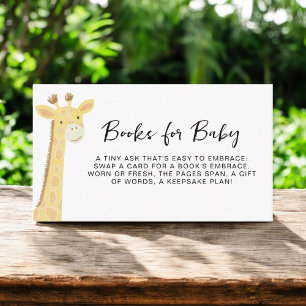 Books for Baby Cute Safari Animals Baby Shower Enclosure Card