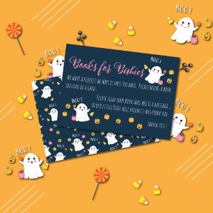 Books for Baby Dark Blue Halloween Enclosure Card
