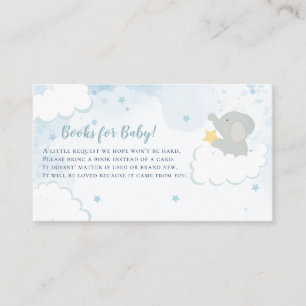 Books for Baby Elephant Baby Shower Enclosure Card