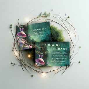 Books For Baby Enchanted Forest Pink Mushrooms Enclosure Card