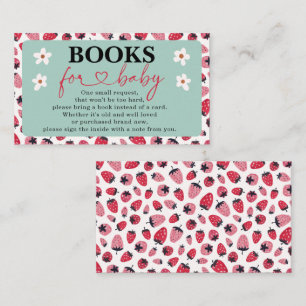 Books for Baby Enclosure Card Berry Baby Shower