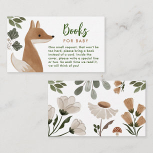 Books for Baby Enclosure Card Boho Woodland Fox