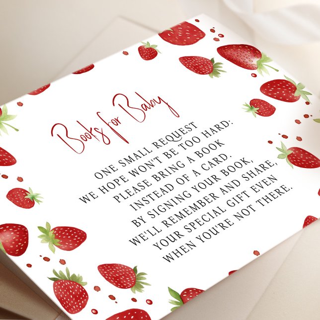 Books For Baby Enclosure Card Strawberries (Creator Uploaded)