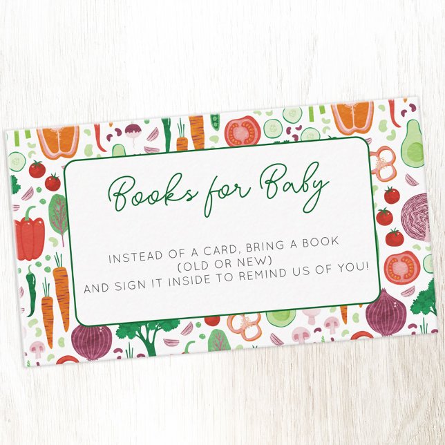 Books for Baby Farmers Market Locally Grown Baby Enclosure Card (Farmers Market Locally Grown Baby themed Books for Baby book request baby shower enclosure card)