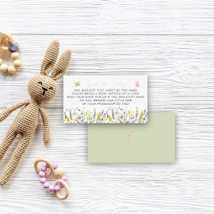 Books for Baby Floral Butterflies Enclosure Card