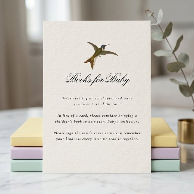 Books for Baby Garden Floral Baby Shower Gifts Enclosure Card (Creator Uploaded)