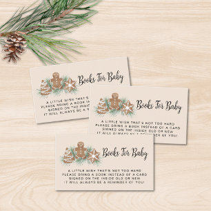 Books for Baby Gingerbread Baby Shower Enclosure Card