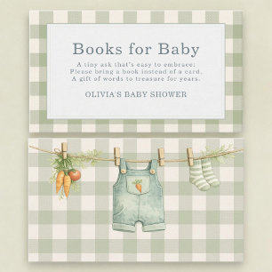 Books For Baby Gingham Locally Grown  Enclosure Card