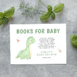 Books for Baby Green Watercolor Dinosaur Shower Enclosure Card<br><div class="desc">Welcome the arrival of a little bundle of joy with Books for Baby's Green Watercolor Dinosaur Shower Enclosure Card! Ideal for any dinosaur- or nature-themed baby shower, this adorable card will have your guests oohing and ahhing. The delightful watercolor design includes a sweet baby dinosaur and lush jungle leaves –...</div>