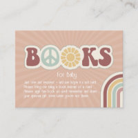 Books For Baby Groovy Peace Sign Cardstock Pink