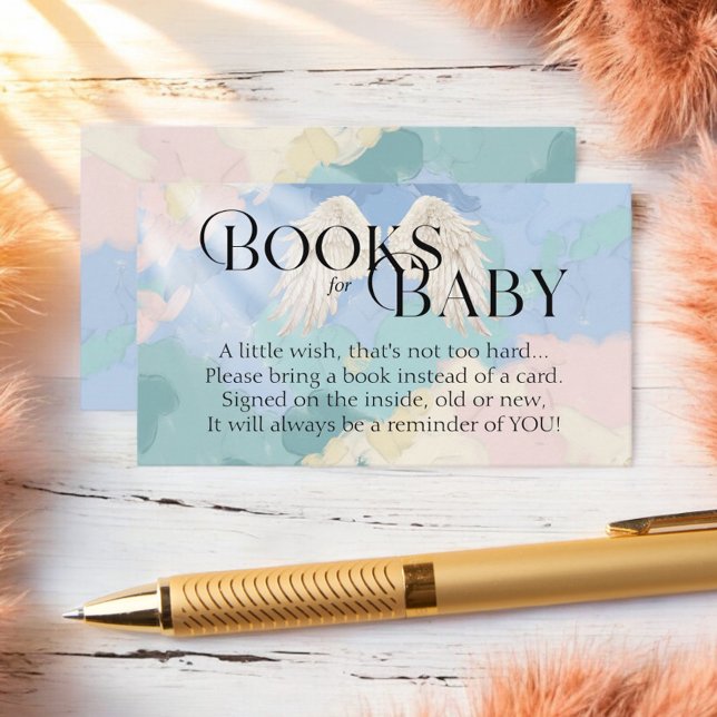 Books for Baby Heaven Sent Pastel Baby Shower Enclosure Card (Creator Uploaded)