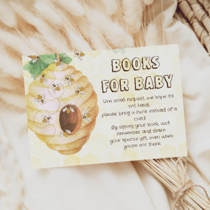 Books for Baby Honey Bumblebee Baby Shower Enclosure Card
