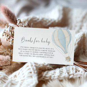 Books for Baby Hot Air Balloon Baby Shower Enclosure Card