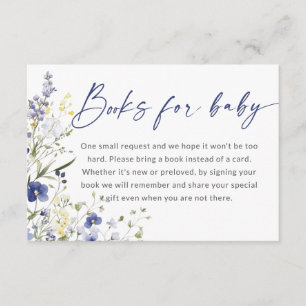 Books For Baby In Bloom Spring Floral Baby Shower Enclosure Card