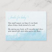 Books for Baby Ink Wash Texture Blue Baby Shower