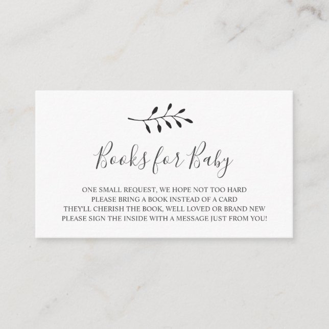 Books for Baby insert card (Front)