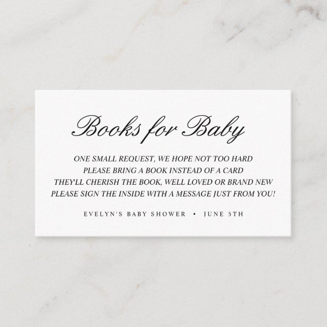 Books for Baby insert card (Front)