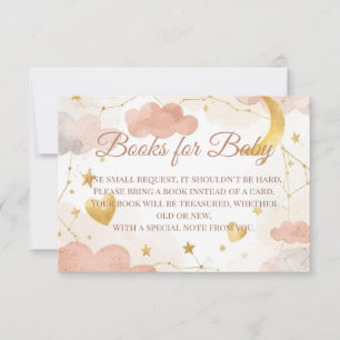 Books for Baby Insert Cute Celestial Baby Shower Thank You Card