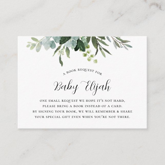 Books For Baby Invitation Enclosure Card (Front)