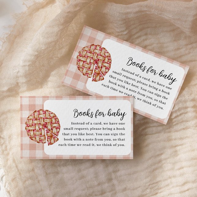 Books for Baby Little Cutie Pie Baby Shower  Enclosure Card (Creator Uploaded)