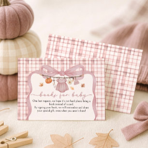 Books for Baby Little Pumpkin Girl Baby Shower Enclosure Card