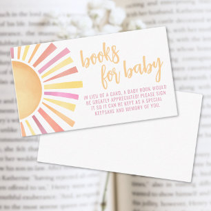 Books For Baby Little Ray Of Sunshine Baby Shower Enclosure Card