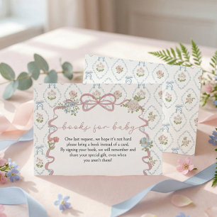 Books for Baby Little Wildflower Baby Shower Enclosure Card