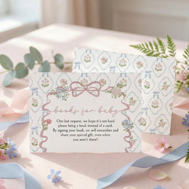 Books for Baby Little Wildflower Baby Shower Enclosure Card (Creator Uploaded)