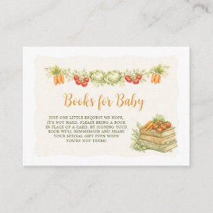Books for Baby locally grown vegetable Garden  Enclosure Card