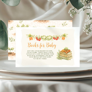 Books for Baby locally grown vegetable Garden  Enclosure Card
