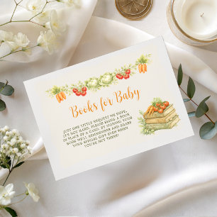 Books for Baby locally grown vegetable Garden  Enclosure Card
