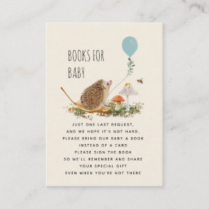Books For Baby Mushrooms Hedgehog Balloon Boy Enclosure Card