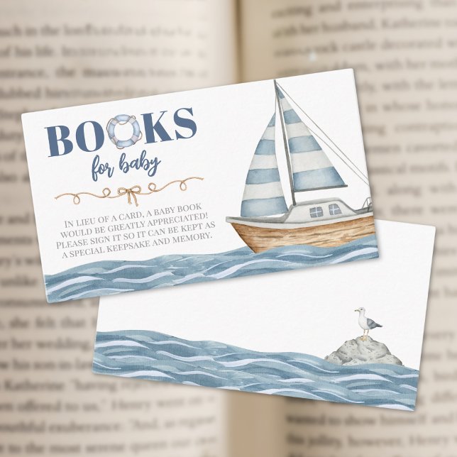 Books For Baby Nautical Baby Shower Enclosure Card (Books For Baby Nautical Baby Shower Enclosure Card )