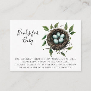 Books for Baby Nesting Party Bird Nest Enclosure Card