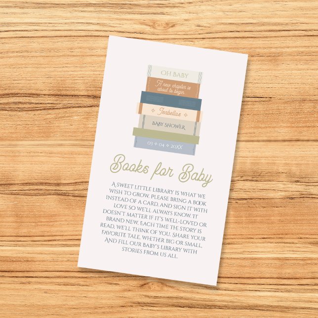 Books For Baby New Chapter Storybook Baby Shower Enclosure Card (Books For Baby New Chapter Storybook Baby Shower Enclosure Card)