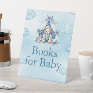 Books for Baby Oh Baby Teddy Bear In Tent Pedestal Sign