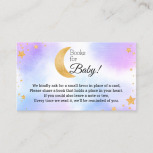 Books for Baby Over the Moon Gender Neutral Enclosure Card