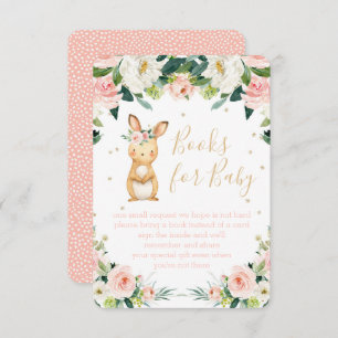 Books for Baby Pink Floral Some Bunny Brown Enclosure Card