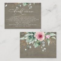 Books For Baby Pink Floral Succulents